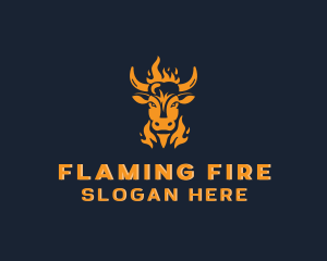 Beef Barbecue Flame logo design