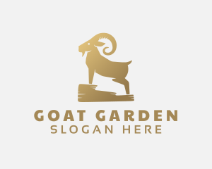 Golden Mountain Goat logo design