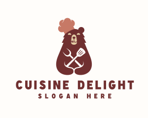 Grizzly Bear Chef logo design