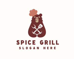 Grizzly Bear Chef logo design