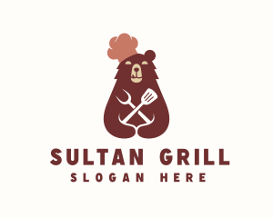 Grizzly Bear Chef logo design