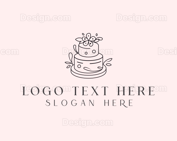 Wedding Cake Dessert Logo