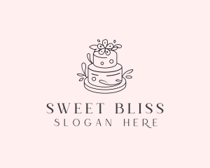 Wedding Cake Dessert logo design