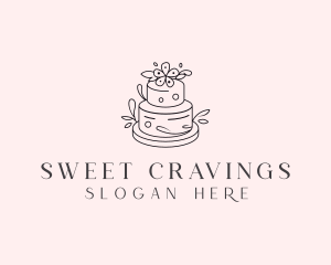 Wedding Cake Dessert logo design