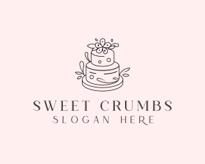 Wedding Cake Dessert logo design