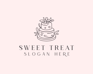 Wedding Cake Dessert logo design