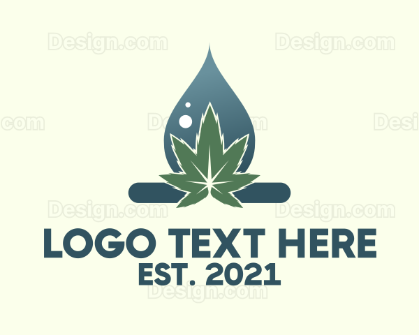 Cannabis Oil Droplet Logo