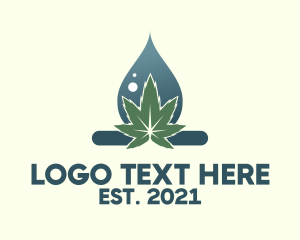 Cannabis Oil Droplet  logo design