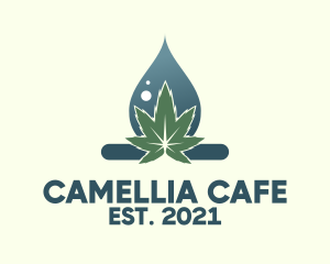 Cannabis Oil Droplet  logo design