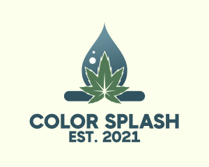 Cannabis Oil Droplet  logo design