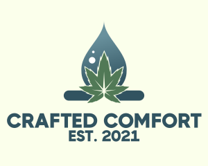 Cannabis Oil Droplet  logo design