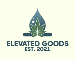 Cannabis Oil Droplet  logo design