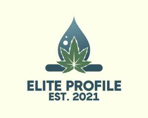 Cannabis Oil Droplet  logo design