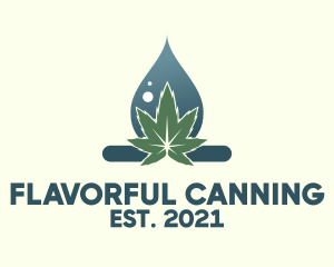 Cannabis Oil Droplet  logo design