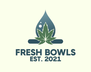 Cannabis Oil Droplet  logo design