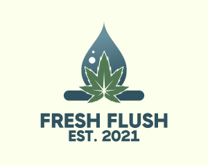 Cannabis Oil Droplet  logo design