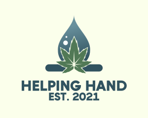 Cannabis Oil Droplet  logo design