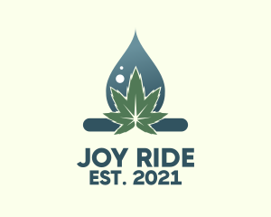 Cannabis Oil Droplet  logo design