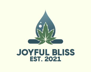 Cannabis Oil Droplet  logo design