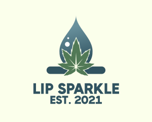 Cannabis Oil Droplet  logo design