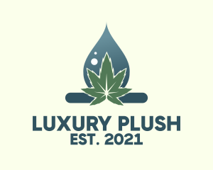 Cannabis Oil Droplet  logo design