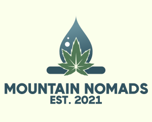 Cannabis Oil Droplet  logo design