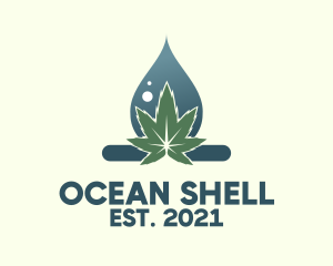 Cannabis Oil Droplet  logo design