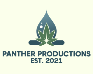 Cannabis Oil Droplet  logo design