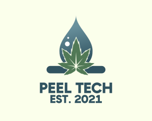 Cannabis Oil Droplet  logo design