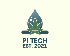 Cannabis Oil Droplet  logo design