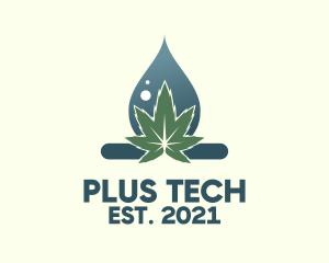 Cannabis Oil Droplet  logo design