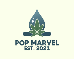 Cannabis Oil Droplet  logo design