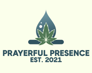 Cannabis Oil Droplet  logo design