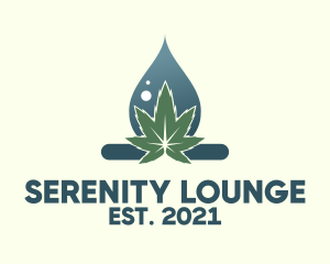 Cannabis Oil Droplet  logo design