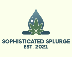 Cannabis Oil Droplet  logo design