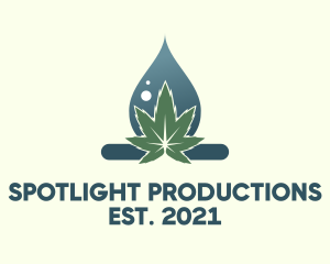 Cannabis Oil Droplet  logo design