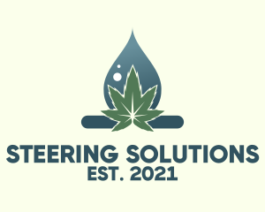 Cannabis Oil Droplet  logo design