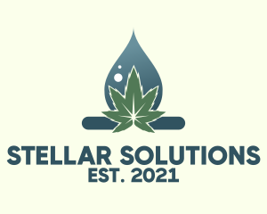 Cannabis Oil Droplet  logo design