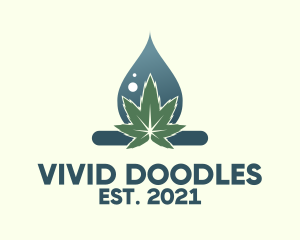 Cannabis Oil Droplet  logo design