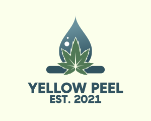 Cannabis Oil Droplet  logo design