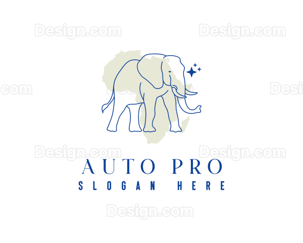 Africa Safari Elephant Logo