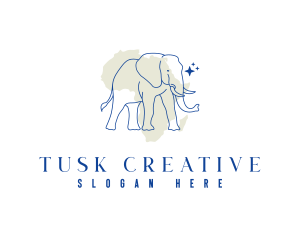 Africa Safari Elephant logo design