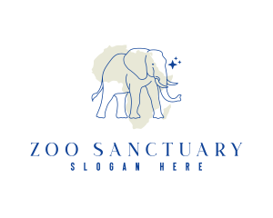 Africa Safari Elephant logo design