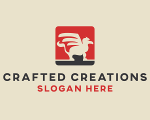 Mythical Creature Griffin logo design