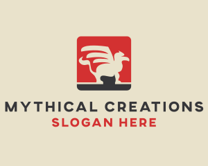 Mythical Creature Griffin logo design