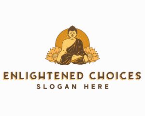 Buddha Lotus Flower logo