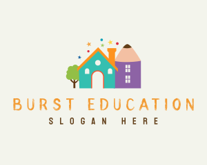 Kindergarten Preschool Education logo design