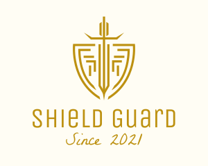 Warrior Sword & Shield logo design