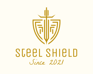 Warrior Sword & Shield logo design