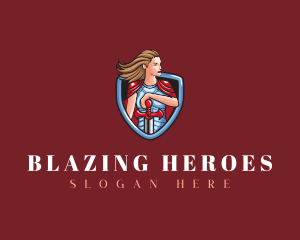 Warrior Fighter Hero logo design